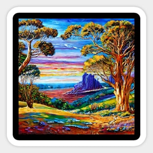 Gum Tree Green Outback Aussie Landscape Sticker